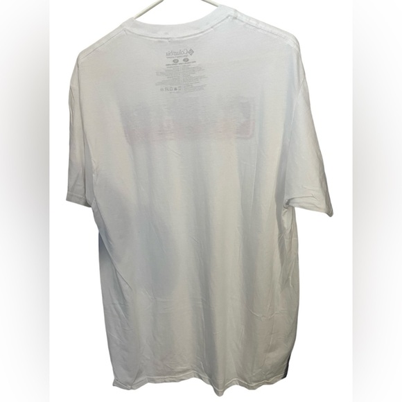 Columbia White with Logo on Front and Sleeve T-Shirt Large - Picture 2 of 7